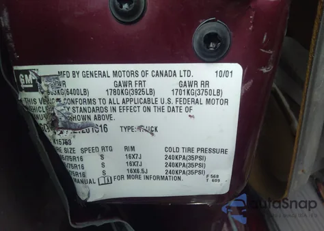 2002 Chevrolet Silverado 1500 Lt z USA, uszkodzony, nr VIN 2GCEK19T621201816